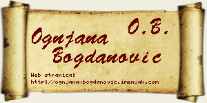 Ognjana Bogdanović vizit kartica